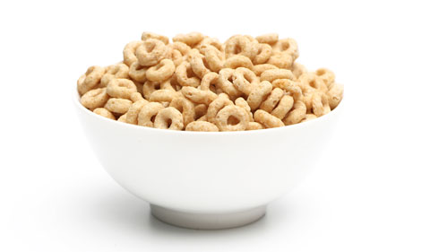 white bowl full of Cheerios