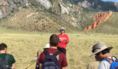 Doug Green instructs students as part of 2018 Geology Field Camp
